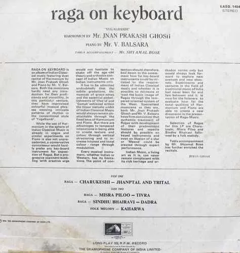 Raga On Keyboard - EASD 1404 – (Condition - 80-85%) - HMV Colour Label – Indian Classical Instrumental LP Vinyl Record Raga On Keyboard - EASD 1404 – (Condition - 80-85%) - HMV Colour Label – Indian Classical Instrumental LP Vinyl Record