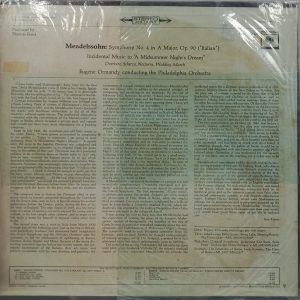 Mendelssohn - A Midsummer Night's Dream - MS 6628 - Russian Classical LP Vinyl Record