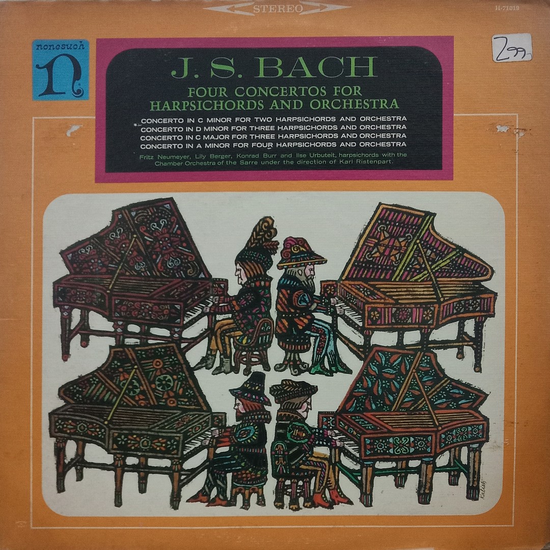 J. S. Bach – Four Concertos For Harpsichords And Orchestra - H 71019 – Western Classical LP Vinyl Record J. S. Bach – Four Concertos For Harpsichords And Orchestra - H 71019 – Western Classical LP Vinyl Record