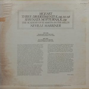Mozart - Three Divertimenti - STS 15553 - Western Classical LP Vinyl Record