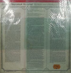 Johann Nepomuk Hummel - TV 334 028 - (90-95%) - Western Classical LP Vinyl Record