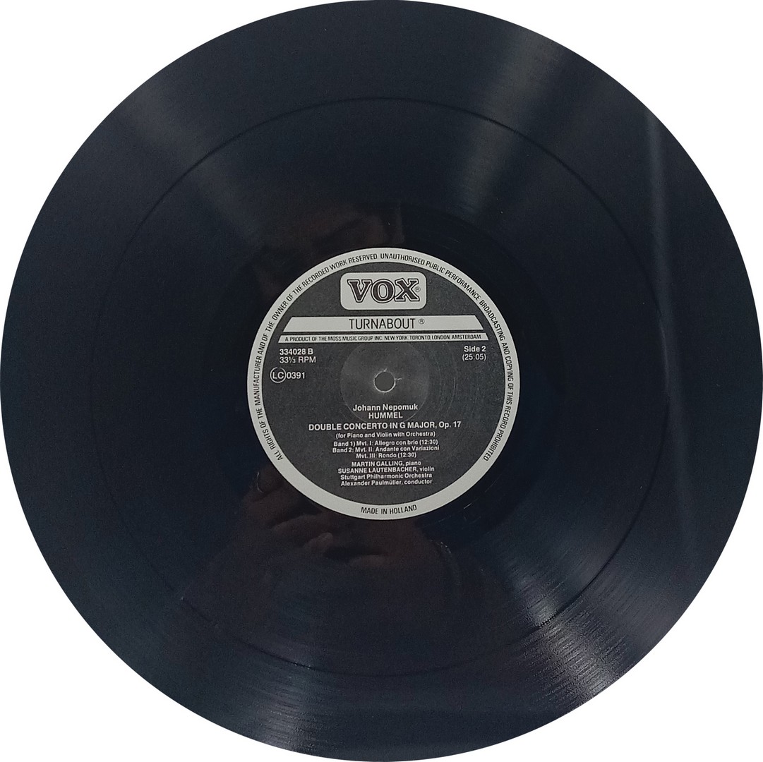 Johann Nepomuk Hummel - TV 334 028 - (90-95%) - Western Classical LP Vinyl Record Johann Nepomuk Hummel - TV 334 028 - (90-95%) - Western Classical LP Vinyl Record