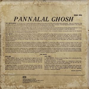 Pannalal Ghosh - The Magic Flute of - MOAE 5006 – (Condition 85-90%) – Odeon First Pressing - Indian Classical Instrumental LP Vinyl Record