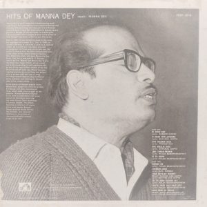 Manna Dey – Hits Of - ECLP 2518 - (Condition - 85-90%) - HMV Colour Label - Indian Classical Instrumental LP Vinyl Record