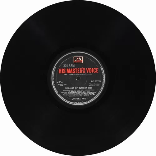 Juthika Roy Bhajan Of - ECLP 2278 - (Condition - 75-80%) – HMV Black Label Devotional LP Vinyl Record Juthika Roy Bhajan Of - ECLP 2278 - (Condition - 75-80%) – HMV Black Label Devotional LP Vinyl Record