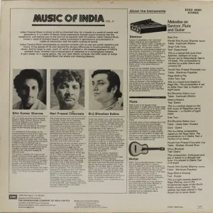Music Of India Vol.2 - ECSD 42001 - (Condition - 85-90%) - Indian Classical Instrumental LP Vinyl Record