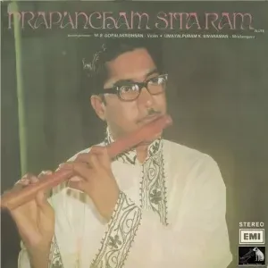Prapancham Sita Ram - Flute Recital - ECSD 3217 - (Condition 85-90%) – HMV Red Label – Cover Reprinted - Indian Classical Instrumental LP Vinyl Record