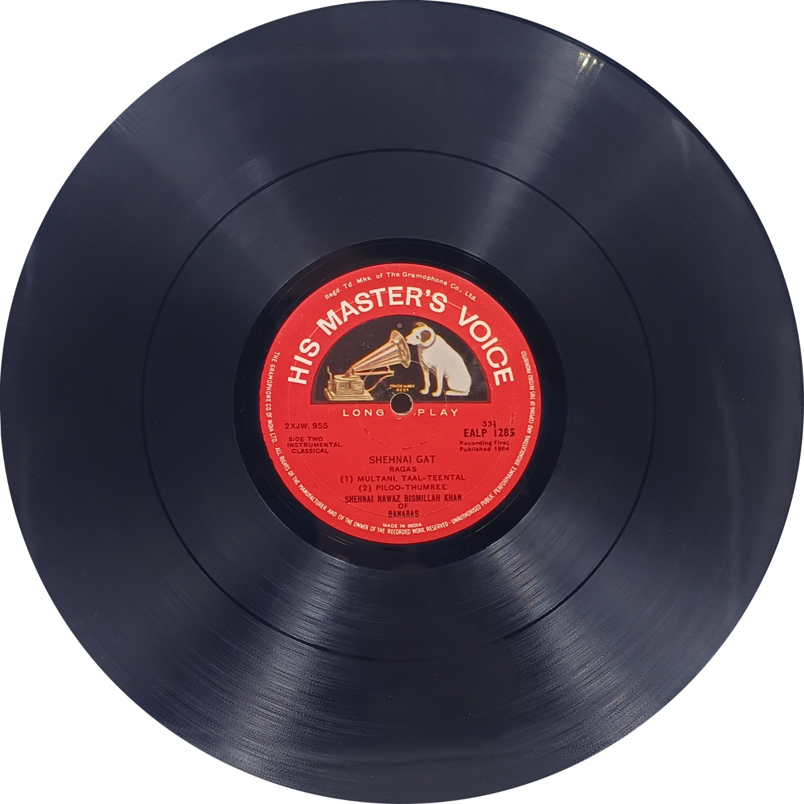 Bismillah Khan – EALP 1285 – (Condition 85-90%) - HMV Red Label - Indian Classical Instrumental LP Vinyl Record Bismillah Khan – EALP 1285 – (Condition 85-90%) - HMV Red Label - Indian Classical Instrumental LP Vinyl Record