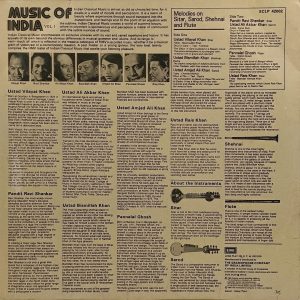 Music Of India Vol.1 - ECLP 42002 - (Condition - 75-80%) - Indian Classical Instrumental LP Vinyl Record