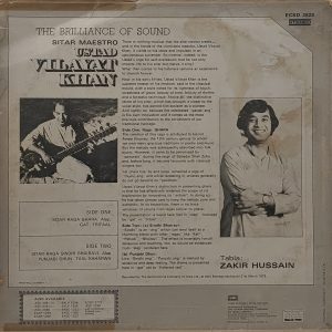 Vilayat Khan - (The Brilliance Of Sound) - ECSD 2828 - (Condition 85-90%) - Indian Classical Instrumental LP Vinyl Record