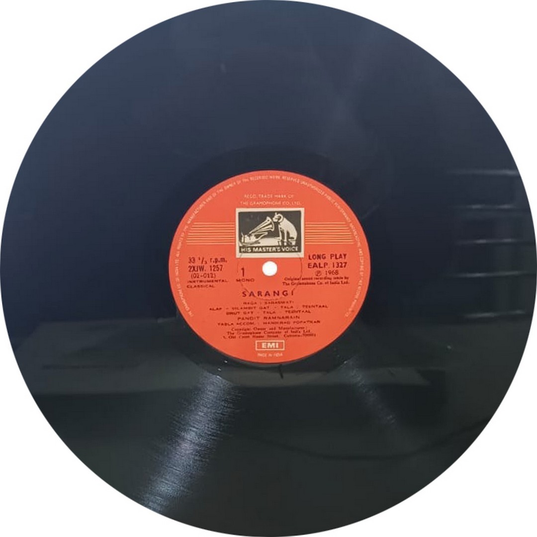 Ramnarain - Sarangi - EALP 1327 - (Condition - 90-95%) - Indian Classical Instrumental LP Vinyl Record Ramnarain - Sarangi - EALP 1327 - (Condition - 90-95%) - Indian Classical Instrumental LP Vinyl Record