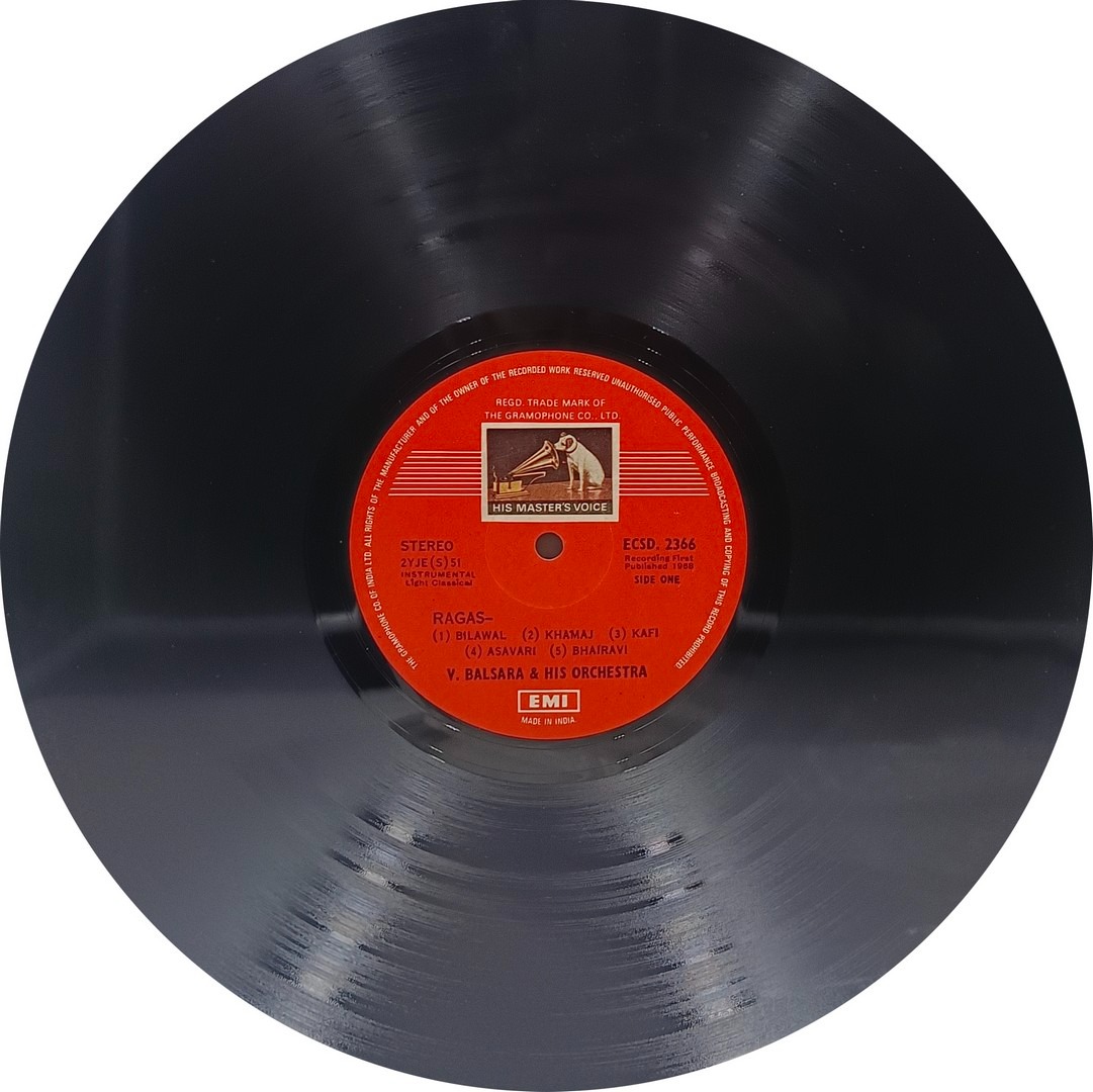 V. Balsara & His Orchestra - Raga Mood - ECLP 2366 - (Condition 90-95%) - HMV Colour Label - Indian Classical Instrument LP Vinyl Record V. Balsara & His Orchestra - Raga Mood - ECLP 2366 - (Condition 90-95%) - HMV Colour Label - Indian Classical Instrument LP Vinyl Record