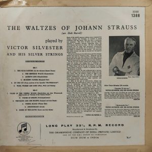 Waltzes Of Johann Strauss - 33SX 1388 - (Condition - 90-95%) - Western Classical LP Vinyl Record