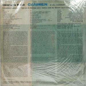 Carmen - Grosser Querschnitt in Französischer Sprache - C 063 01966 – Western Classical LP Vinyl Record