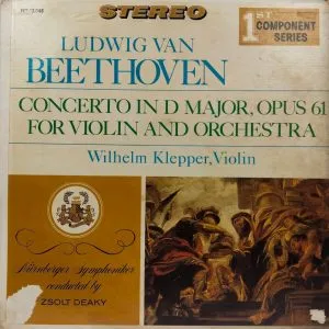 Ludwig van Beethoven - Concerto in D Major Opus 61 - FCS 50048 - Western Classical LP Vinyl Record