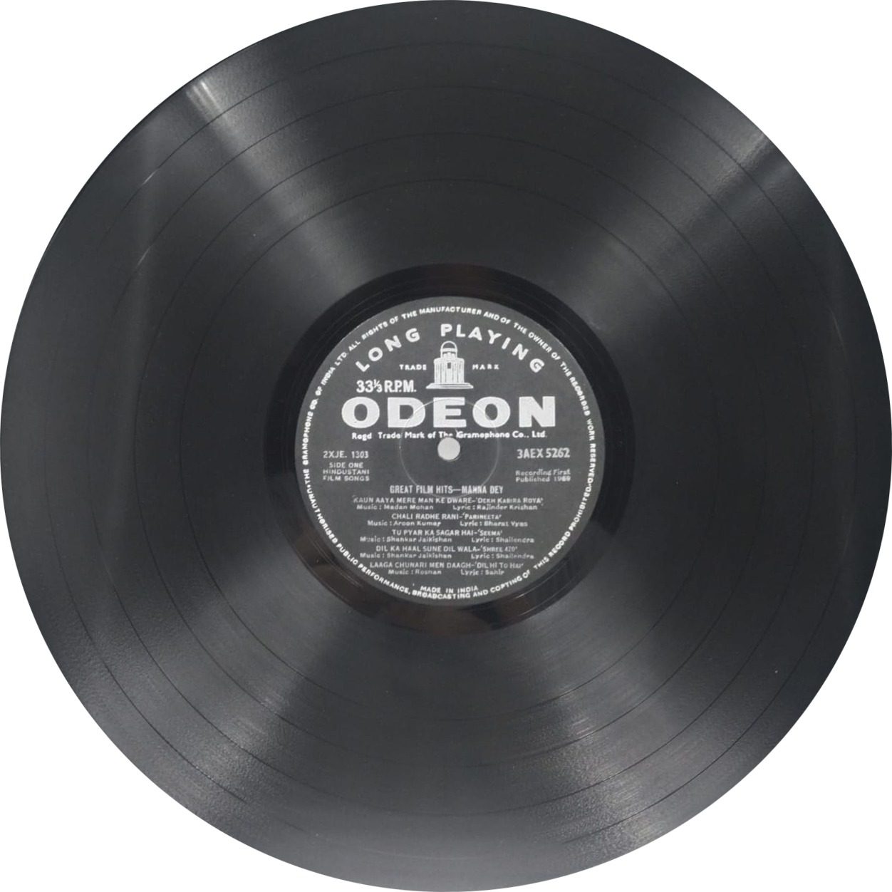Manna Dey - Great Film Hits - 3AEX 5262 - (Condition - 90-95%) - Film Hits LP Vinyl Record Manna Dey - Great Film Hits - 3AEX 5262 - (Condition - 90-95%) - Film Hits LP Vinyl Record