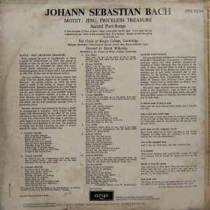 J. S. Bach - Jesu, Priceless Treasure - ZRG 5234 - Western Classical LP Vinyl Record