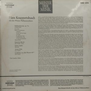 Hans Knappertsbusch Und Die Wiener Philharmoniker - SMD 1094 - Western Classical LP Vinyl Record