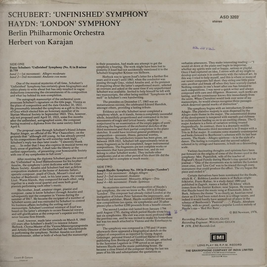 Schubert / Haydn – Unfinished / London - ASD 3203 - Western Classical LP Vinyl Record Schubert / Haydn – Unfinished / London - ASD 3203 - Western Classical LP Vinyl Record