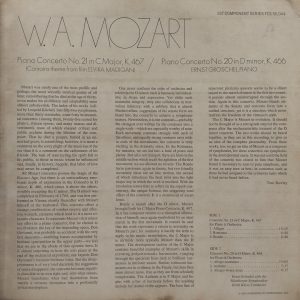 Mozart - Piano Concerto No. 21 & 20 - FCS 50044 - Western Classical LP Vinyl Record