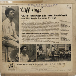 Cliff Sings - 33SX 1192 - (90-95%) - English LP Vinyl Record