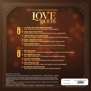 Love Duets - Lata Mangeshkar & Mohammed Rafi - 8902057490228 - New Released LP Vinyl Record
