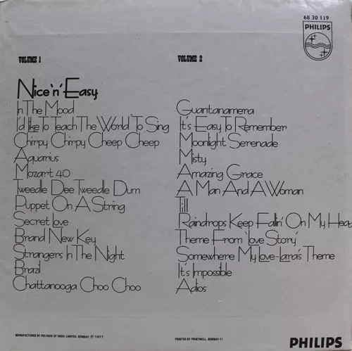 Nice N Easy - 6830 119 - (Condition 85-90%) - English Instrumental LP Vinyl Nice N Easy - 6830 119 - (Condition 85-90%) - English Instrumental LP Vinyl