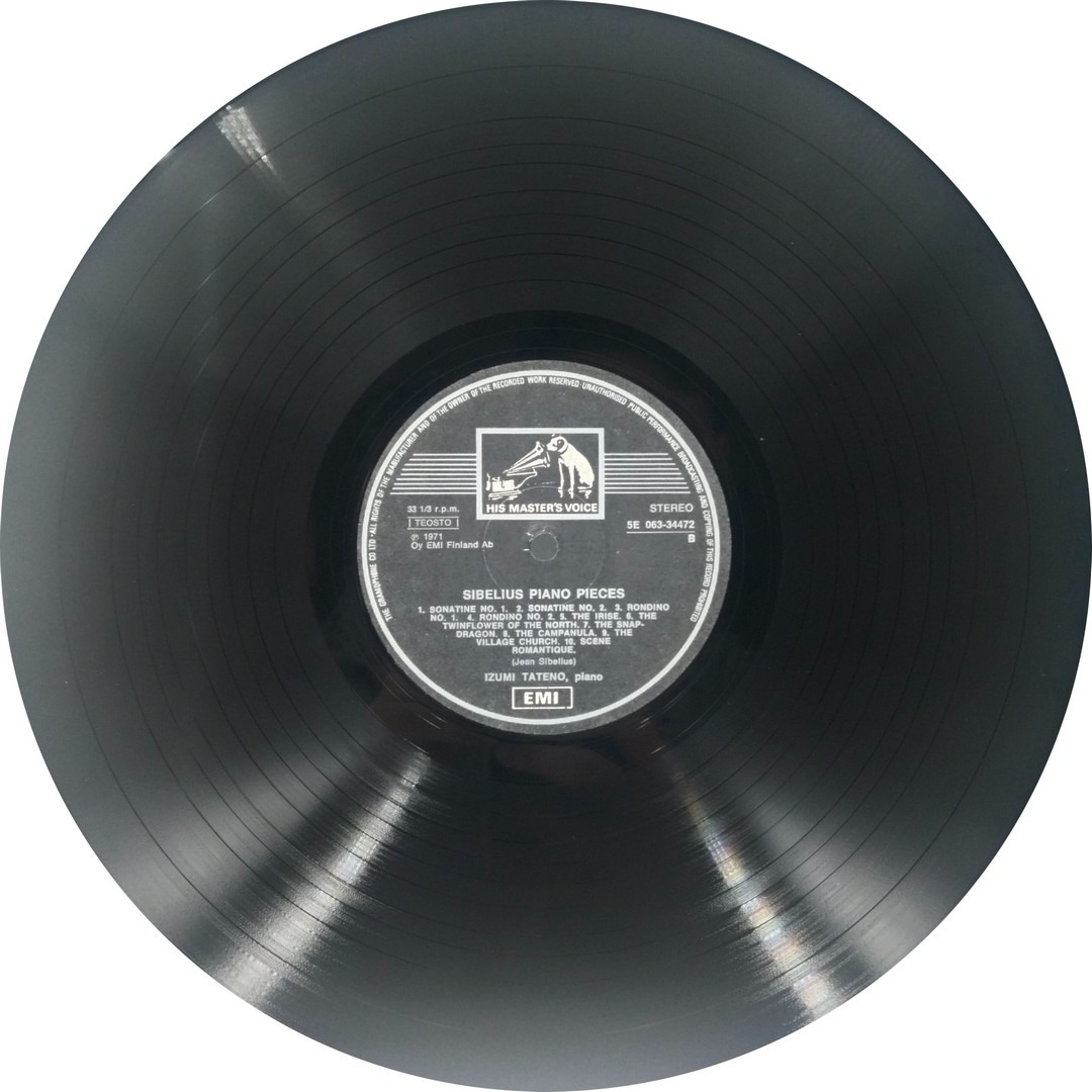 Sibelius And Izumi Tateno – Piano Pieces - 5E063-34472 – (Condition 90-95%) - Western Classical LP Vinyl Record Sibelius And Izumi Tateno – Piano Pieces - 5E063-34472 – (Condition 90-95%) - Western Classical LP Vinyl Record