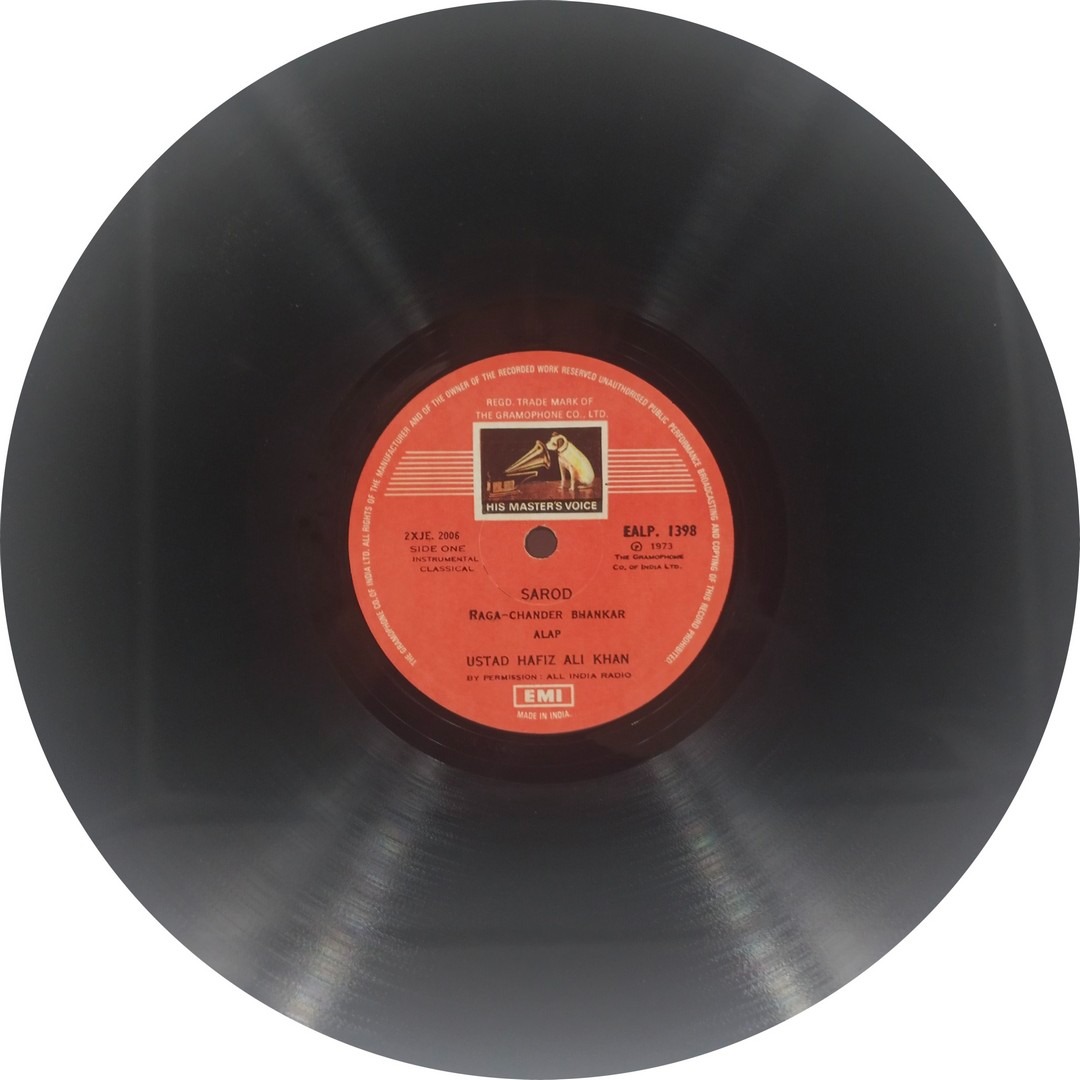 Hafiz Ali Khan - EALP 1398 - (Condition - 90-95%) - HMV Color Label - Indian Classical Instrumental LP Vinyl Hafiz Ali Khan - EALP 1398 - (Condition - 90-95%) - HMV Color Label - Indian Classical Instrumental LP Vinyl