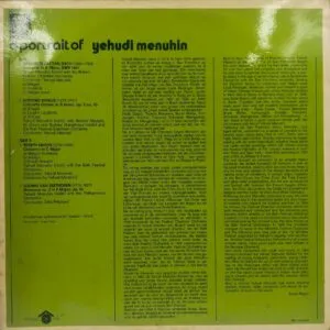 A Portrait of Yehudi Menuhin - 5C 055-01235 - (90-95%) - Western Classical LP Vinyl Record