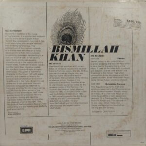 Bismillah Khan – EASD 1351 - Indian Classical Instrumental LP Vinyl