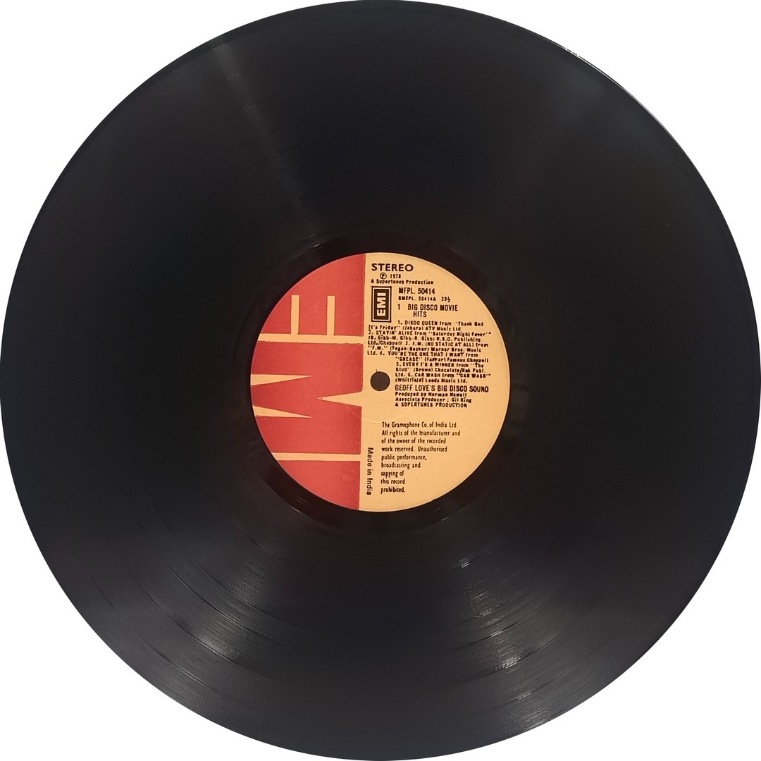 Geoff Love's Big Disco Sound – Big Disco Movie Hits - MFPL 50414 - (Condition - 90-95%) - English Instrumental LP Vinyl Record Geoff Love's Big Disco Sound – Big Disco Movie Hits - MFPL 50414 - (Condition - 90-95%) - English Instrumental LP Vinyl Record