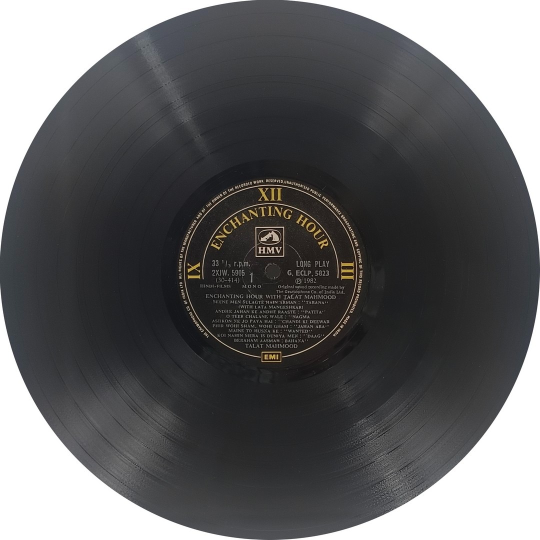 Talat Mahmood - Enchanting Hour With - G/ECLP 5823 - Film Hits LP Vinyl Record Talat Mahmood - Enchanting Hour With - G/ECLP 5823 - Film Hits LP Vinyl Record