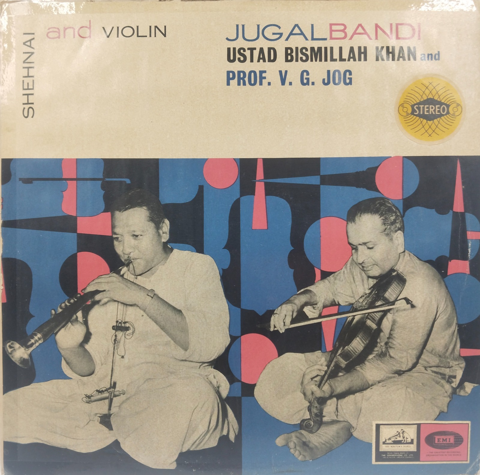 Bismillah Khan And V G Jog – Jugal Bandi - EASD 1299 - HRL - (90-95%) - Indian Classical Instrumental LP Vinyl Record Bismillah Khan And V G Jog – Jugal Bandi - EASD 1299 - HRL - (90-95%) - Indian Classical Instrumental LP Vinyl Record