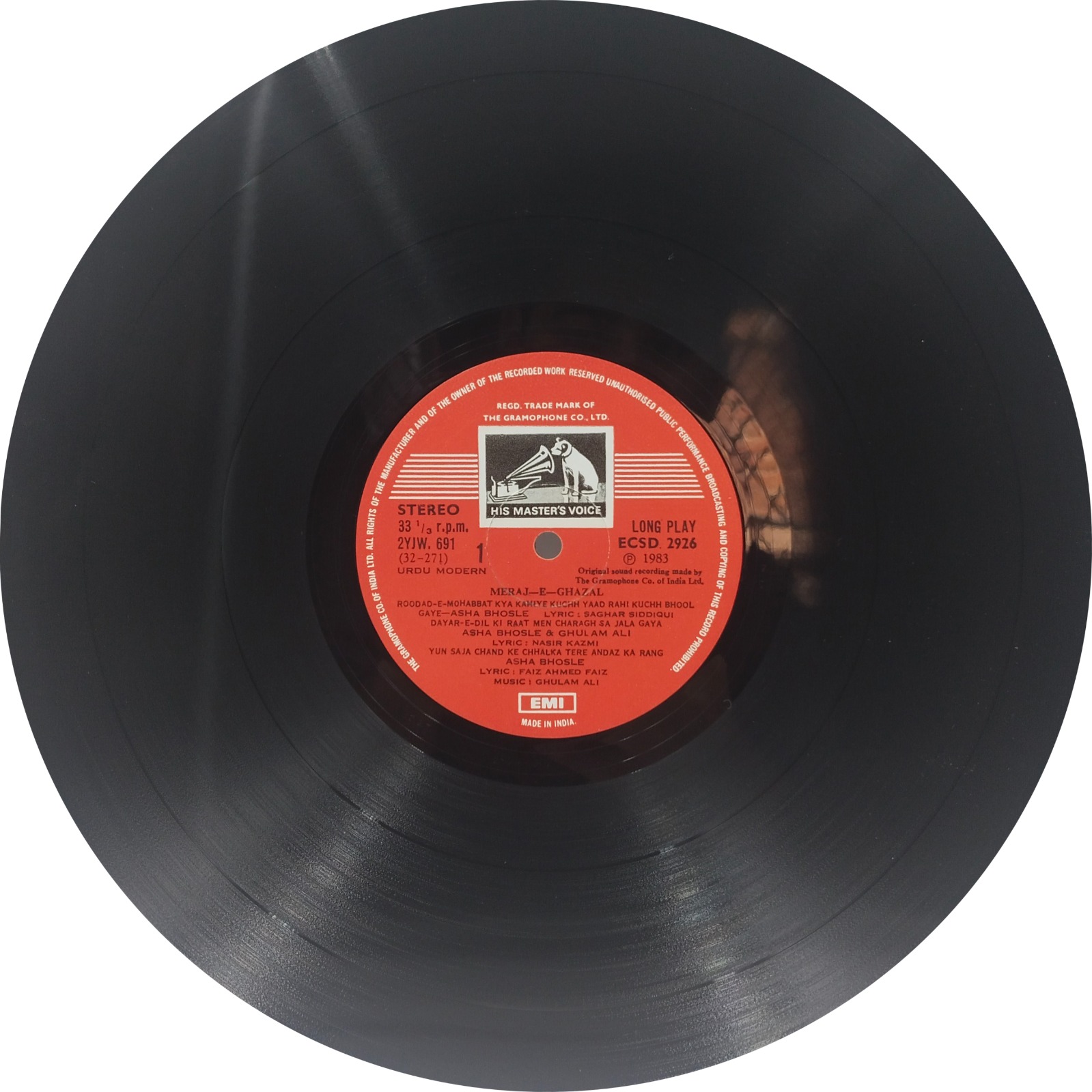 Asha Bhosle & Ghulam Ali - Meraj-E-Ghazal - ECSD 2926/27 - (90-95%) - CR - 2LP - Ghazals LP Vinyl Record Asha Bhosle & Ghulam Ali - Meraj-E-Ghazal - ECSD 2926/27 - (90-95%) - CR - 2LP - Ghazals LP Vinyl Record