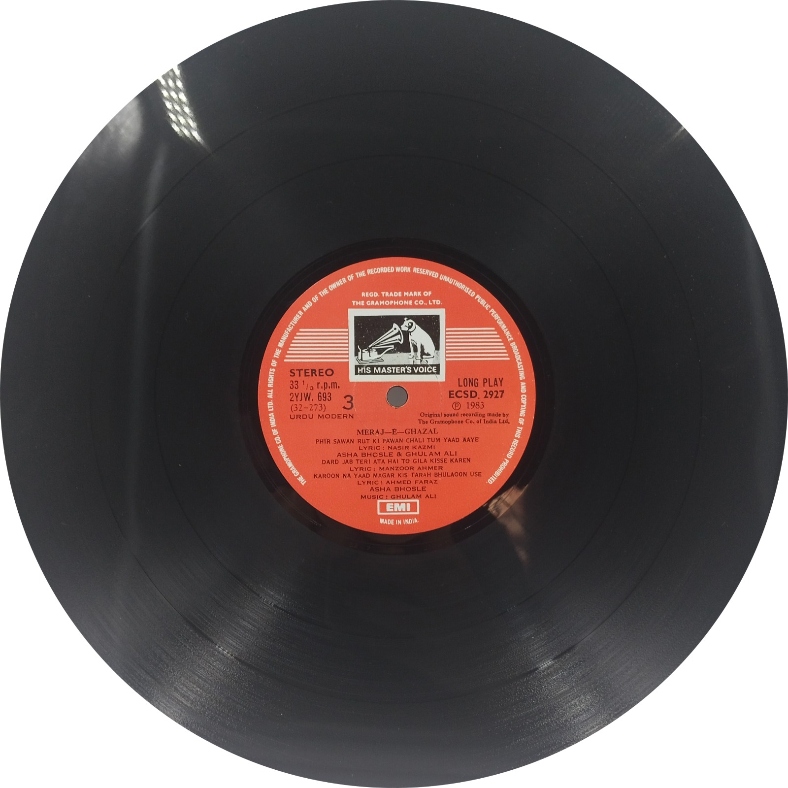 Asha Bhosle & Ghulam Ali - Meraj-E-Ghazal - ECSD 2926/27 - (90-95%) - CR - 2LP - Ghazals LP Vinyl Record Asha Bhosle & Ghulam Ali - Meraj-E-Ghazal - ECSD 2926/27 - (90-95%) - CR - 2LP - Ghazals LP Vinyl Record