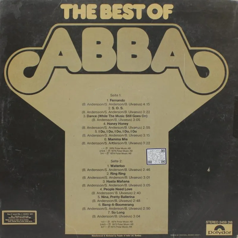 Abba - The Best Of - 2459 318 - (Condition 80-85%) - English LP Vinyl Record Abba - The Best Of - 2459 318 - (Condition 80-85%) - English LP Vinyl Record