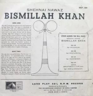 Bismillah Khan - EALP 1294 - Indian Classical Instrumental LP Vinyl Record
