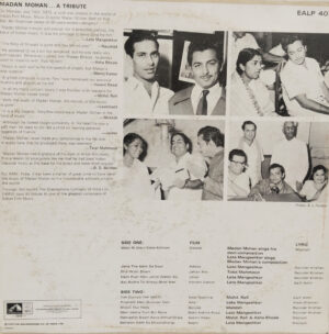 Madan Mohan - A Tribute - EALP 4079 - Film Hits LP Vinyl Record