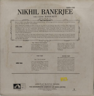 Nikhil Banerjee - EASD 1305 – Indian Classical Instrumental LP Vinyl