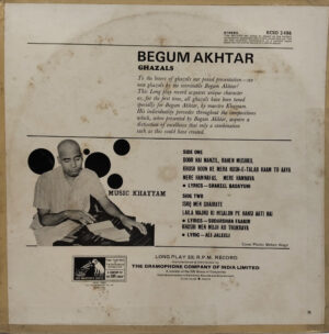 Begum Akhtar – ECSD 2486 – HBL – Ghazals LP Vinyl Record