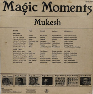 Mukesh – Magic Moments - MFPE 1047 - Film Hits LP Vinyl Record