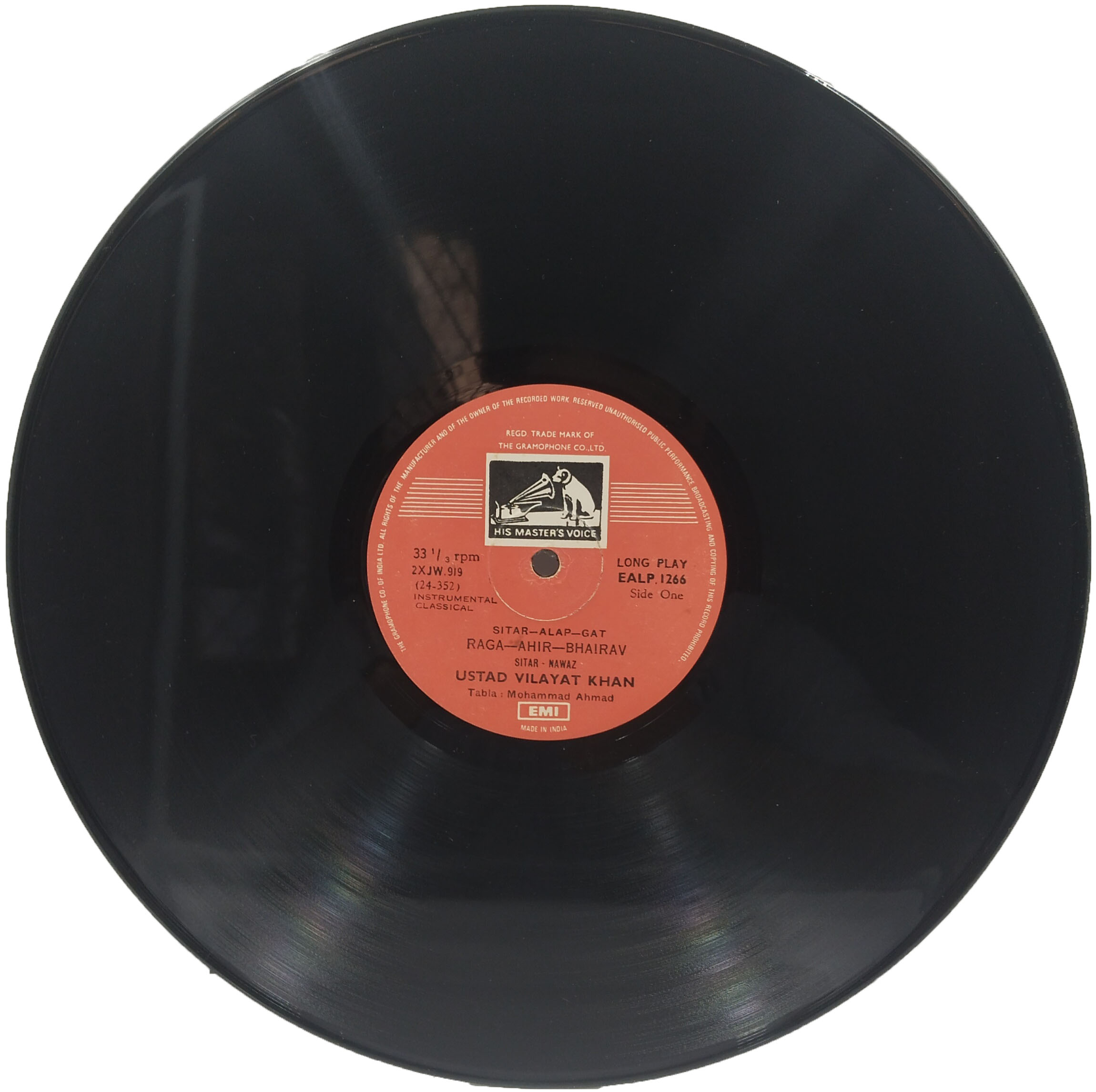 Vilayat Khan - The Genius of Vilayat Khan - EALP 1266 - Indian Classical Instrumental LP Vinyl Record Vilayat Khan - The Genius of Vilayat Khan - EALP 1266 - Indian Classical Instrumental LP Vinyl Record