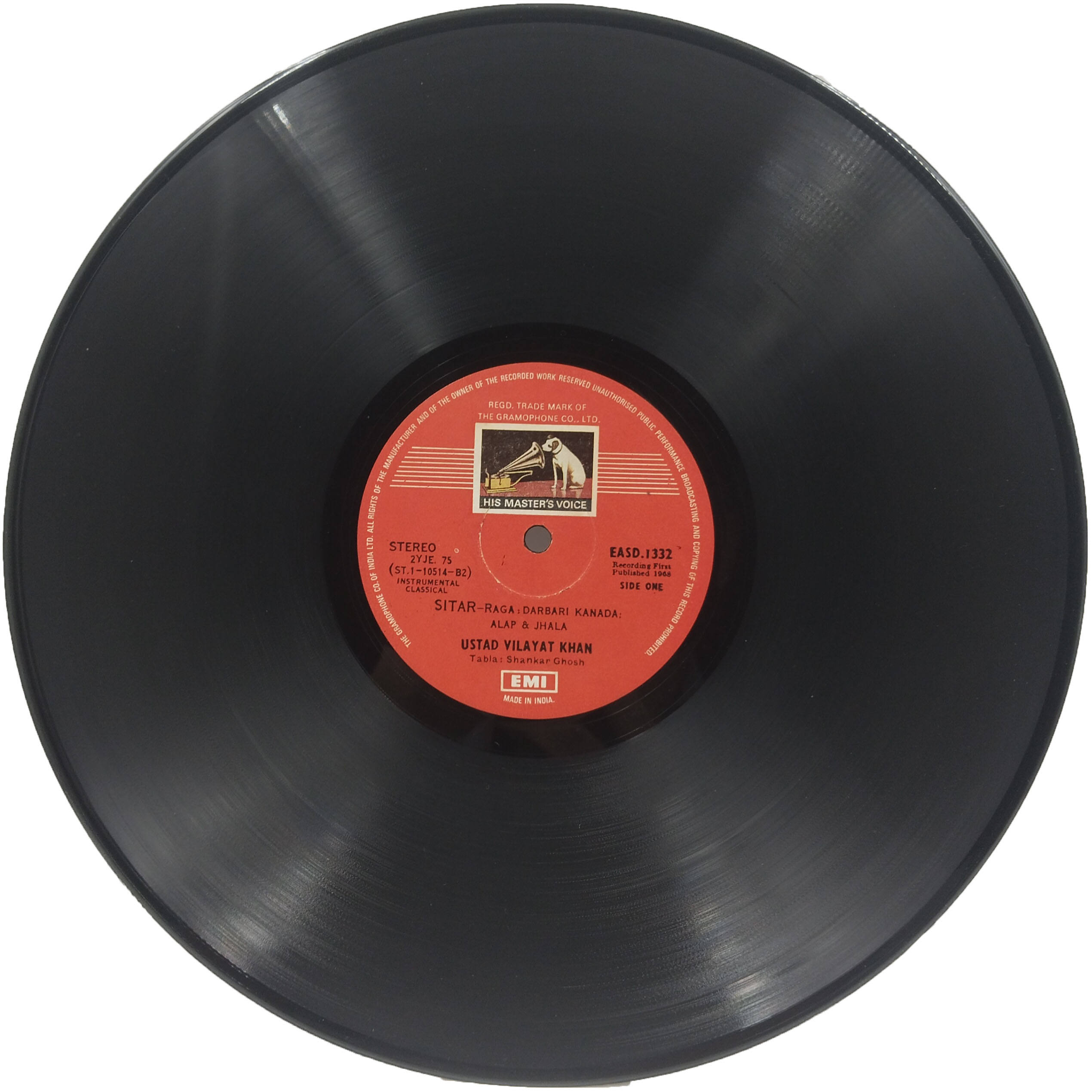 Vilayat Khan - The Supreme Genius Of - EASD 1332 - HCL - Indian Classical Instrumental LP Vinyl Record Vilayat Khan - The Supreme Genius Of - EASD 1332 - HCL - Indian Classical Instrumental LP Vinyl Record