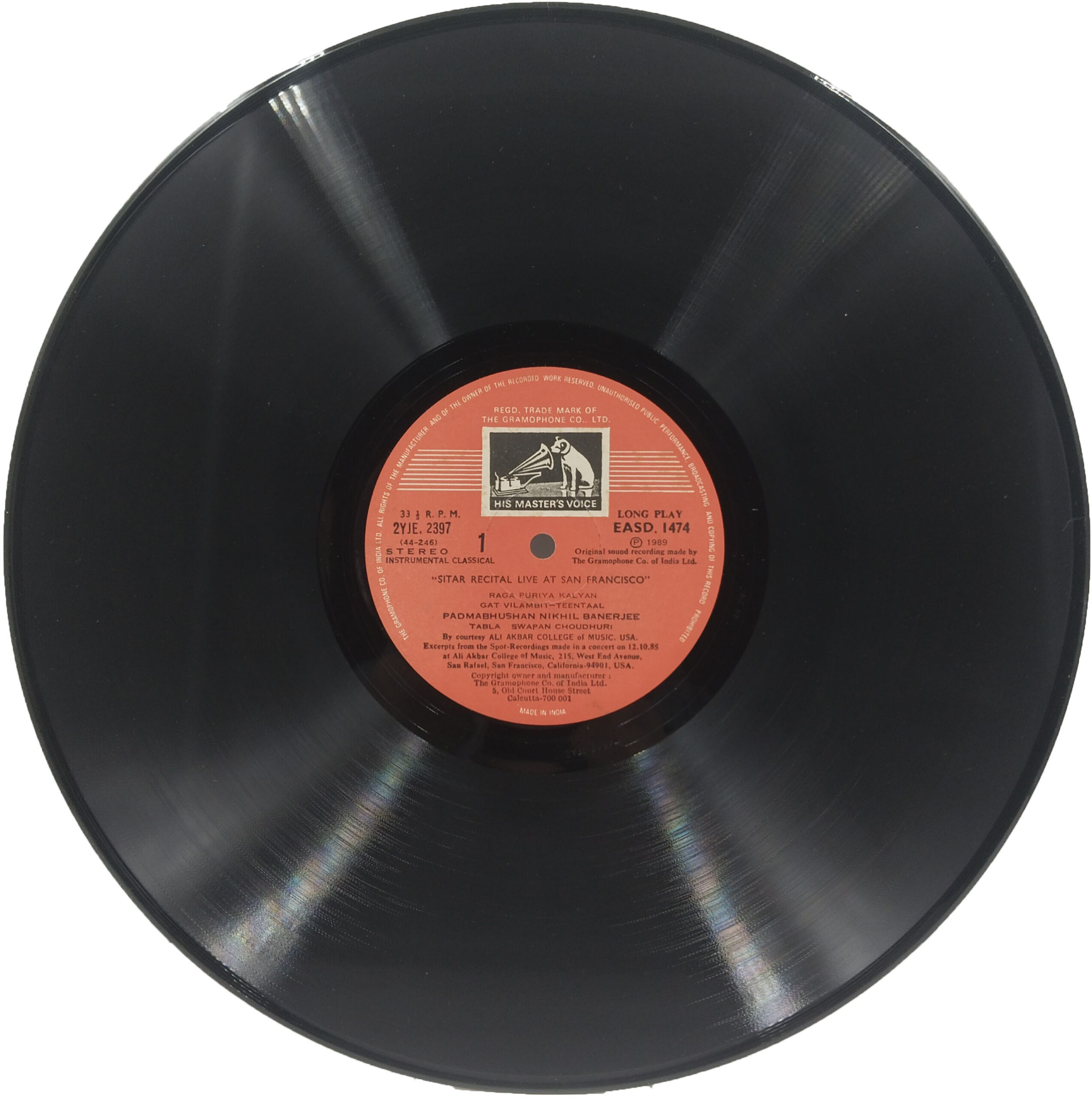 Nikhil Banerjee – Sitar Recital Live at San Francisco - EASD 1473/74 - 2LP - Indian Classical Instrumental LP Vinyl Record Nikhil Banerjee – Sitar Recital Live at San Francisco - EASD 1473/74 - 2LP - Indian Classical Instrumental LP Vinyl Record