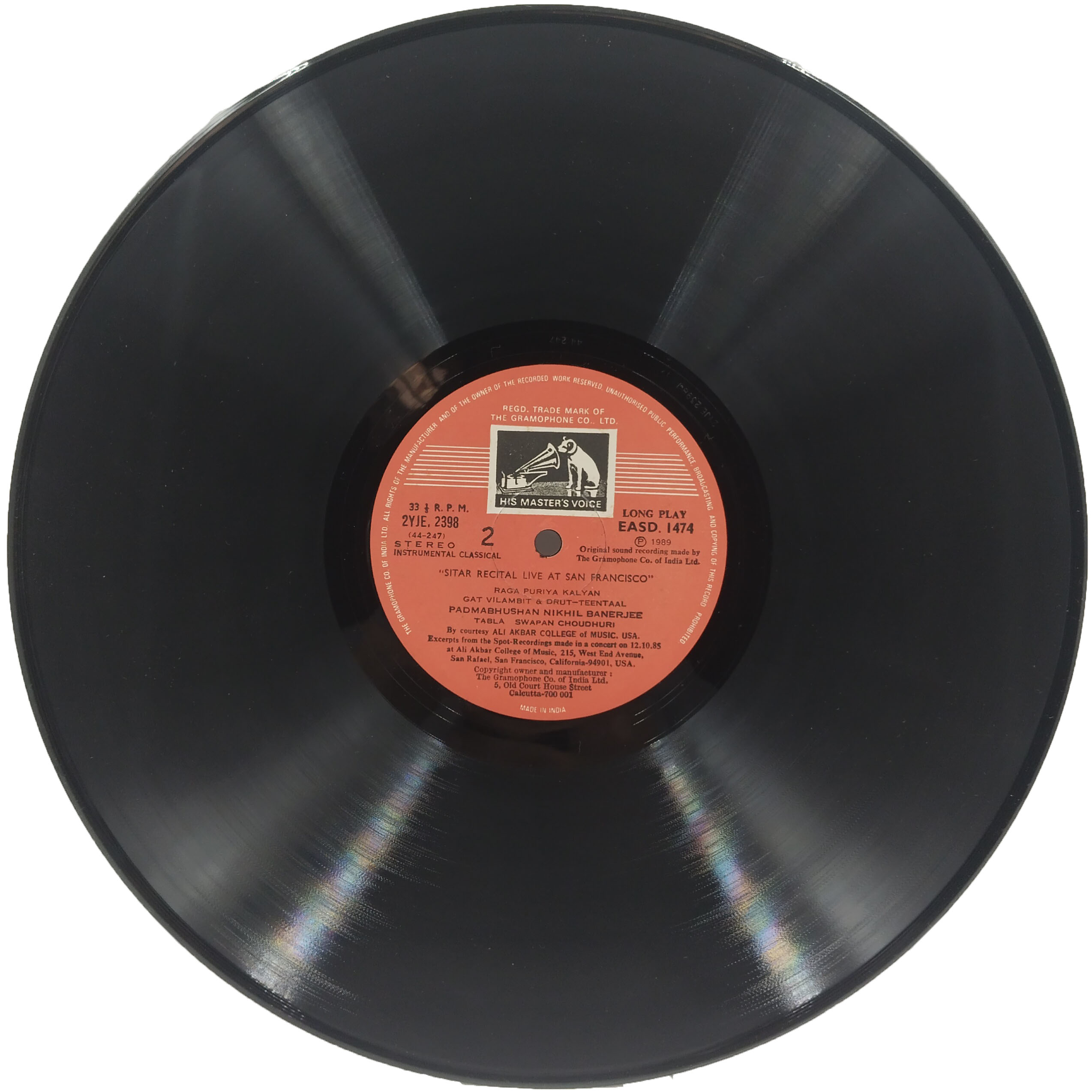 Nikhil Banerjee – Sitar Recital Live at San Francisco - EASD 1473/74 - 2LP - Indian Classical Instrumental LP Vinyl Record Nikhil Banerjee – Sitar Recital Live at San Francisco - EASD 1473/74 - 2LP - Indian Classical Instrumental LP Vinyl Record