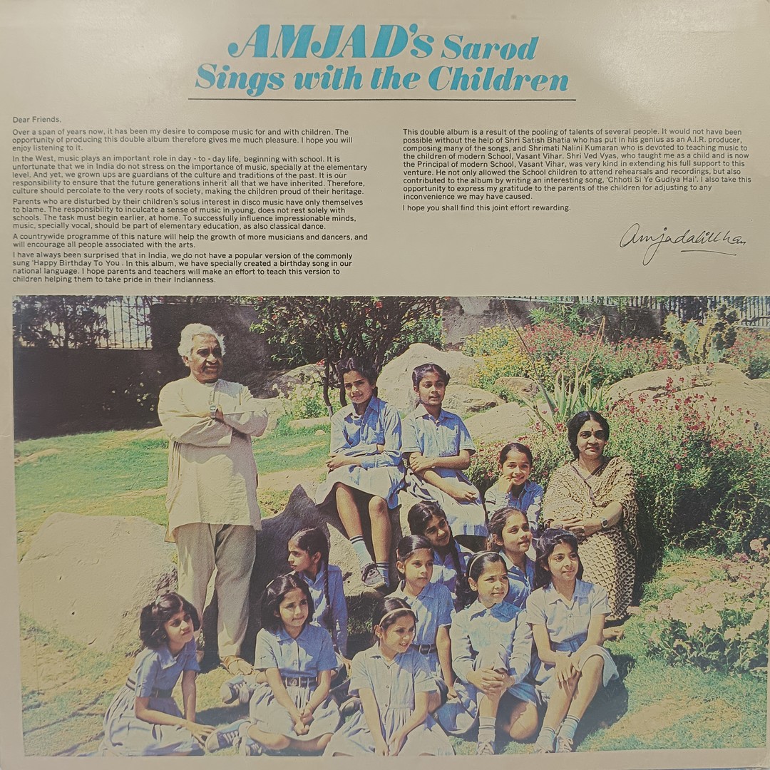 Amjad’s Sarod Sings With The Children - ECSD 3110/3111 – 2LP Set - Private Songs LP Vinyl Record Amjad’s Sarod Sings With The Children - ECSD 3110/3111 – 2LP Set - Private Songs LP Vinyl Record
