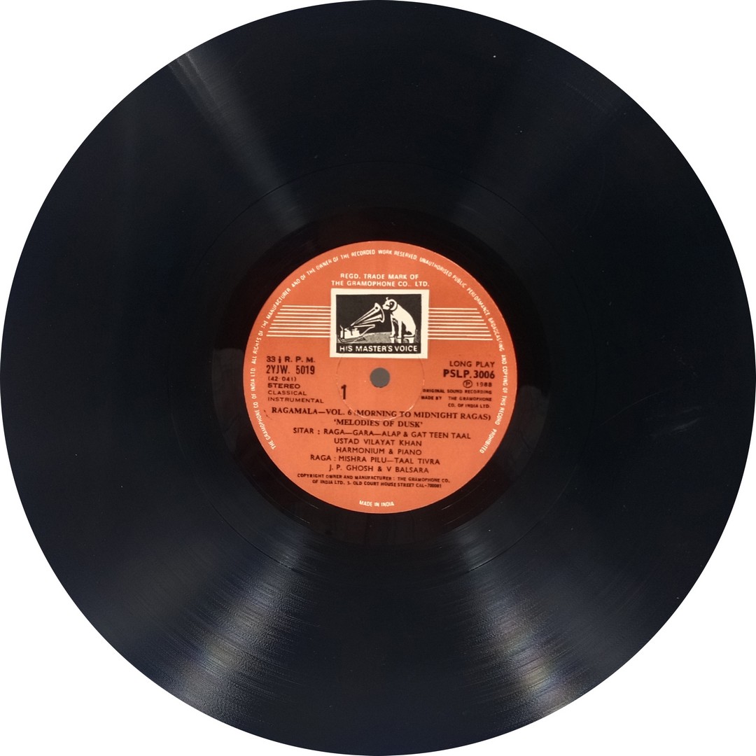 Ragamala - Morning to Midnight Ragas - PSLP 3006 - (90-95%) - Indian Classical Instrumental LP Vinyl Record Ragamala - Morning to Midnight Ragas - PSLP 3006 - (90-95%) - Indian Classical Instrumental LP Vinyl Record