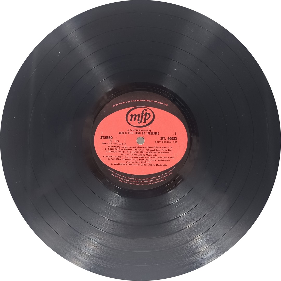 ABBA's Hits Sung By Tangerine - SIT 60082 - (80-85%) - CR - English LP Vinyl Record ABBA's Hits Sung By Tangerine - SIT 60082 - (80-85%) - CR - English LP Vinyl Record
