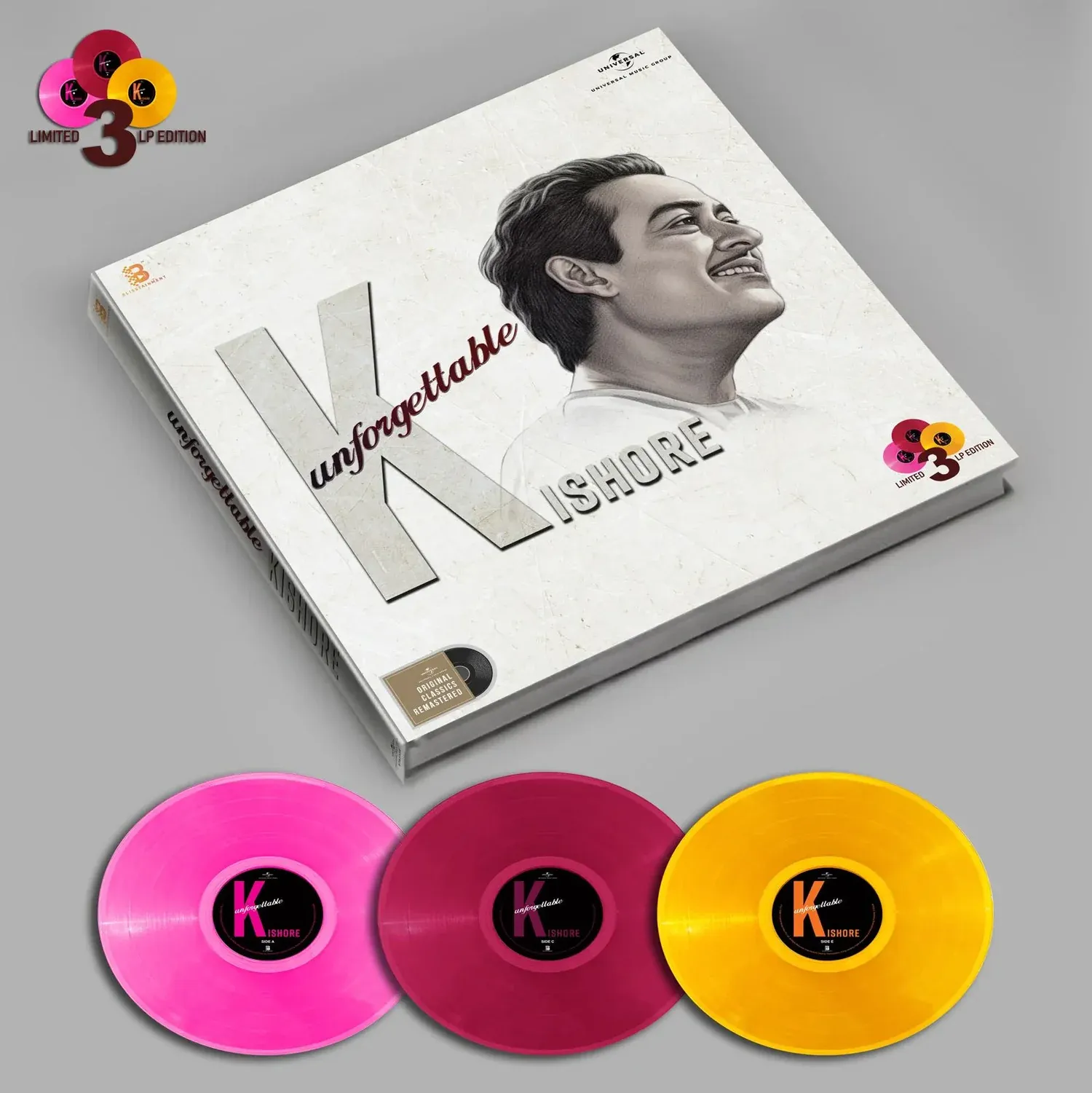 Kishore Kumar - Unforgettable - 199957533386 - Coloured Vinyl - New Release Hindi LP Record Kishore Kumar - Unforgettable - 199957533386 - Coloured Vinyl - New Release Hindi LP Record
